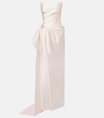 Abito lungo in mikado - Monique Lhuillier - Modalova