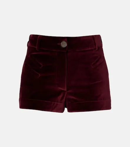 High-rise cotton velvet micro shorts - Etro - Modalova