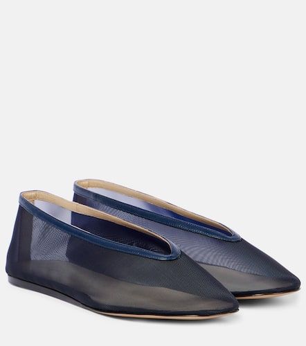 Luna leather-trimmed mesh ballet flats - Le Monde Beryl - Modalova