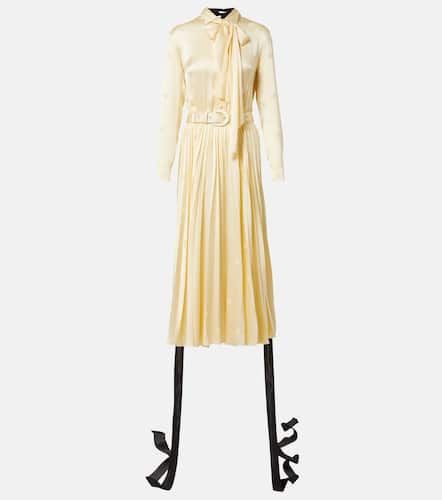 Bow-detail silk satin midi dress - Balenciaga - Modalova