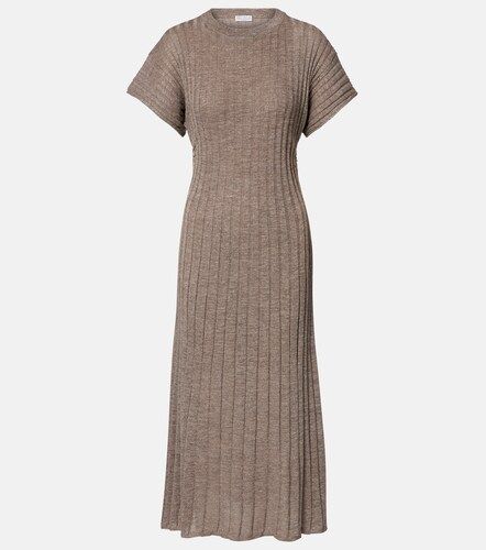 Abito midi in maglia a coste con lamé - Brunello Cucinelli - Modalova