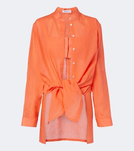 Alaïa Camisa de algodón y lino a capas - Alaia - Modalova