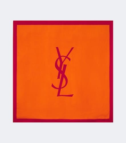 Pañuelo Cassandre de sarga de seda - Saint Laurent - Modalova