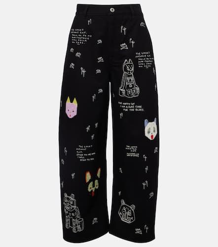 X Louis Wain embroidered wide-leg jeans - Loewe - Modalova