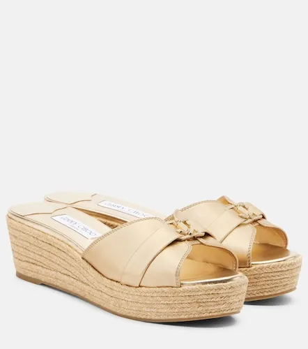 Leda metallic leather espadrille wedges - Jimmy Choo - Modalova