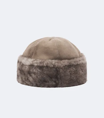 Toki suede and shearling hat - Nour Hammour - Modalova