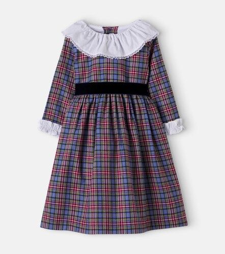 Vestido Aurelia de algodón a cuadros con lazo - La Coqueta - Modalova