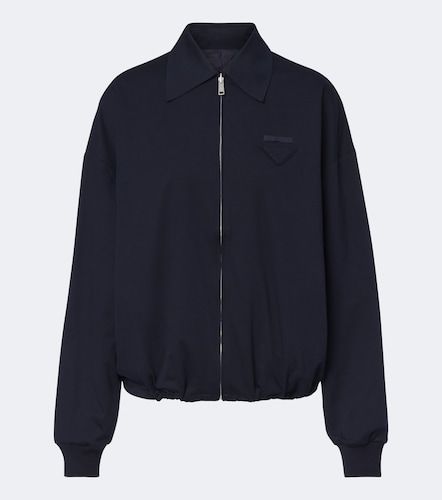 Reversible Re-Nylon and jersey blouson jacket - Prada - Modalova
