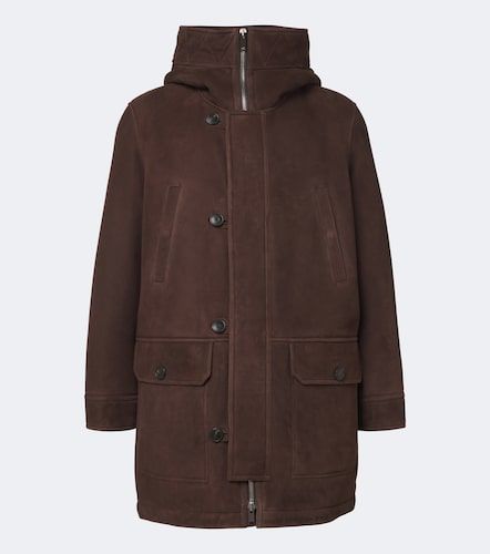 Parka aus Veloursleder mit Shearling - Yves Salomon - Modalova