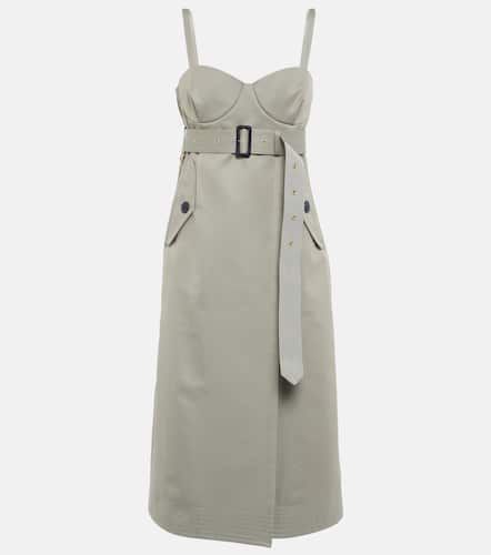 Belted cotton-blend midi dress - Sacai - Modalova