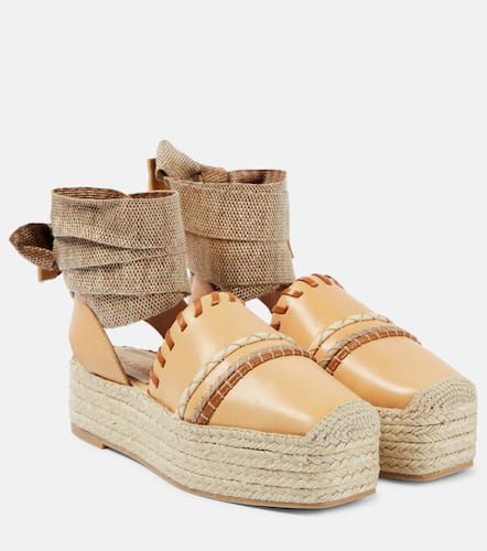 Leather platform espadrilles - Ulla Johnson - Modalova