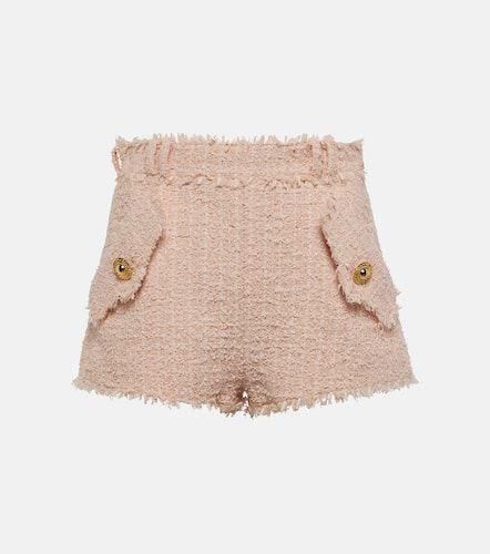 Shorts de tweed de tiro alto - Balmain - Modalova