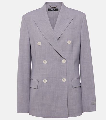 MÃ©lange wool-blend blazer - Versace - Modalova