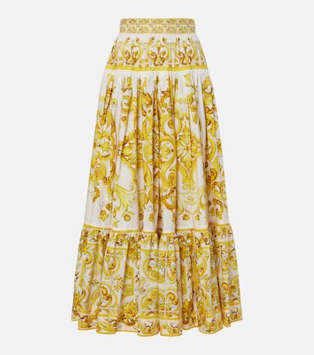 Majolica cotton poplin maxi skirt - Dolce&Gabbana - Modalova