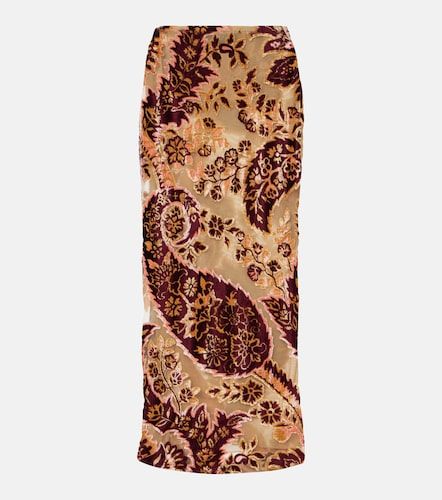 Gonna midi in jacquard di velluto - Etro - Modalova