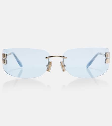 Miu Miu Logo rectangular sunglasses - Miu Miu - Modalova