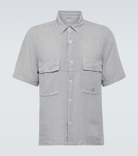 C.P. Company Linen bowling shirt - C.P. Company - Modalova