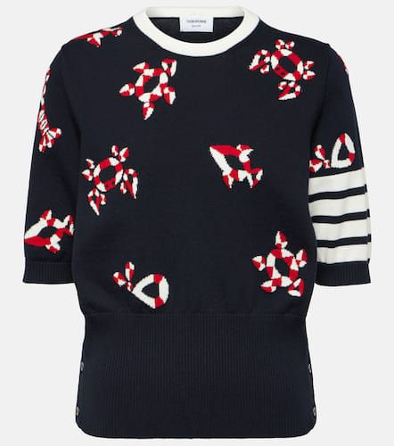 Bar intarsia cotton T-shirt - Thom Browne - Modalova