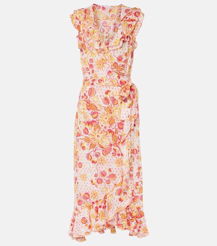 Aude ruffled floral wrap dress - Poupette St Barth - Modalova