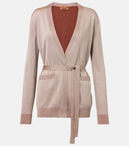 Belted lamÃ© wrap cardigan - Missoni - Modalova