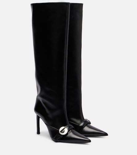 Botas altas de piel con logo - Coperni - Modalova