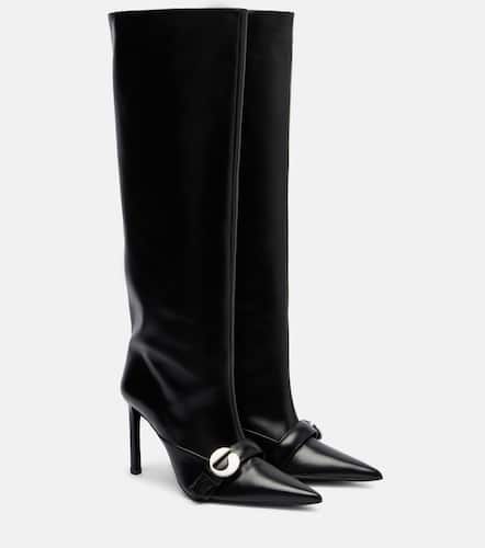 Logo leather knee-high boots - Coperni - Modalova