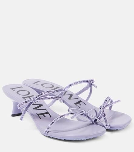 Petal 45 bow-detail leather sandals - Loewe - Modalova