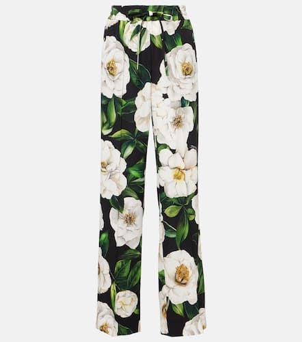 Floral silk-blend pajama pants - Dolce&Gabbana - Modalova