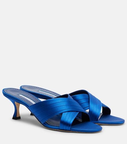 Mules Viera 50 de satén - Manolo Blahnik - Modalova