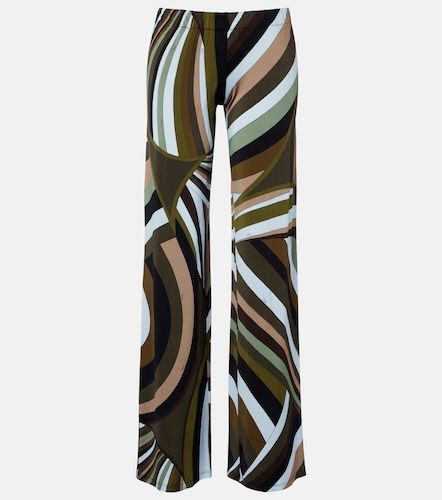 Printed satin jersey wide-leg pants - Pucci - Modalova