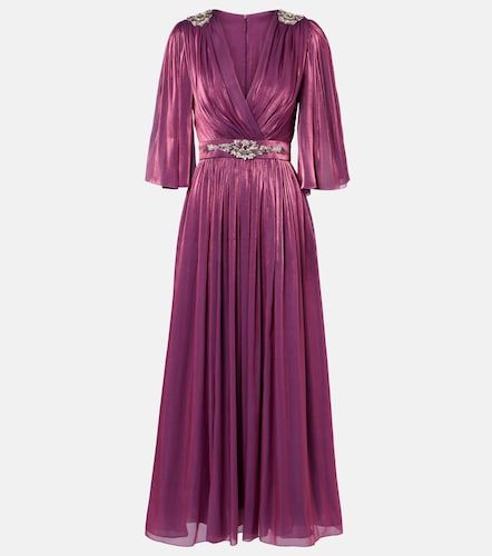 Abito lungo in georgette di Lurex - Costarellos - Modalova
