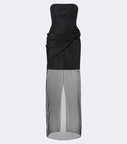 Silk faille and organza bustier gown - Carolina Herrera - Modalova
