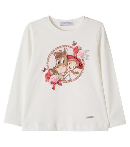 Camiseta de jersey en mezcla de algodón - Monnalisa - Modalova
