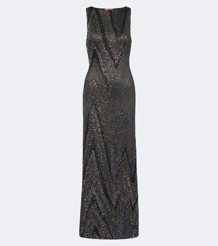 Abito lungo in lamé a zig-zag - Missoni - Modalova