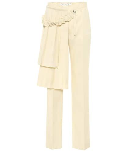 Curtains high-rise wool pants - Off-White - Modalova