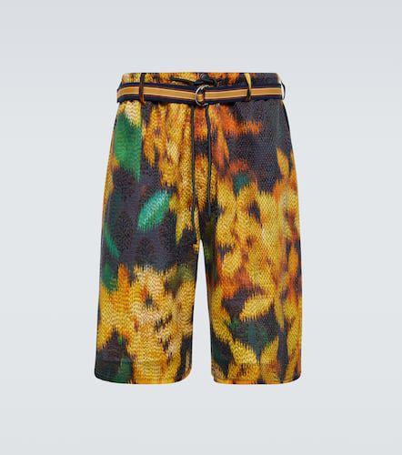 Printed layered Bermuda shorts - Dries Van Noten - Modalova