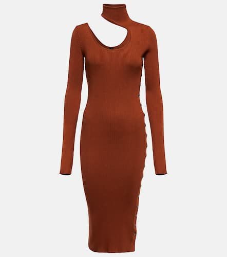 Fineas cutout ribbed-knit silk midi dress - Petar Petrov - Modalova