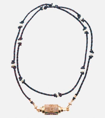 Lucky 18ct rose gold locket necklace with diamonds - Marie Lichtenberg - Modalova