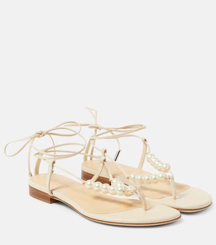 Embellished leather sandals - Magda Butrym - Modalova