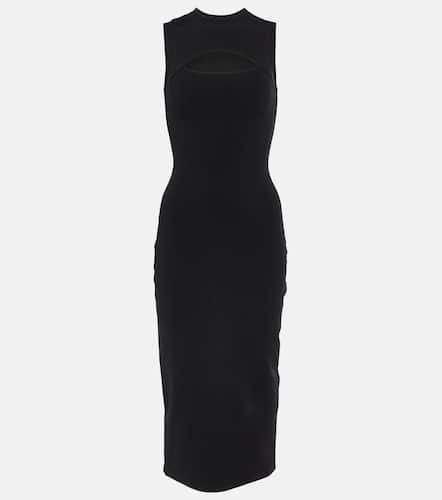 Slash Front crÃªpe midi dress - Victoria Beckham - Modalova