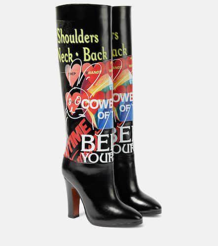 Midas printed leather knee-high boots - Vivienne Westwood - Modalova