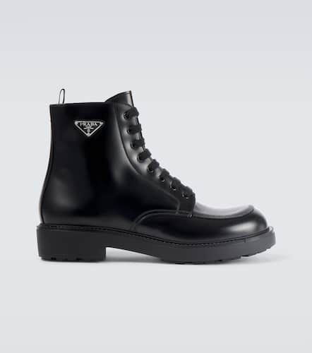 Botas de piel cepillada con logo - Prada - Modalova