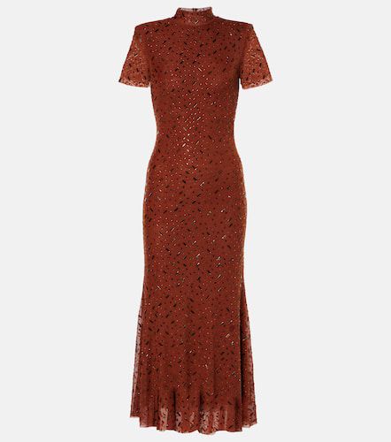 Embellished mesh midi dress - Self-Portrait - Modalova