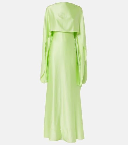 Abito lungo in satin con mantella - Roksanda - Modalova