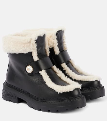 Shea shearling-lined leather ankle boots - Jimmy Choo - Modalova