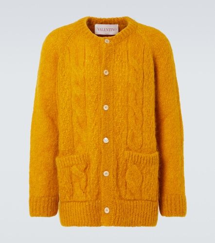 Cable-knit mohair-blend cardigan - Valentino Garavani - Modalova