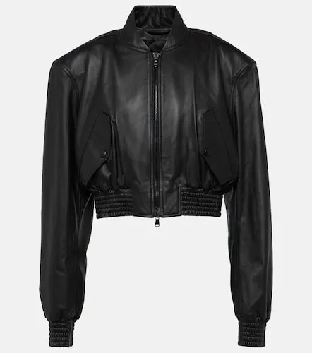 Cropped Bomberjacke aus Leder - Wardrobe.NYC - Modalova