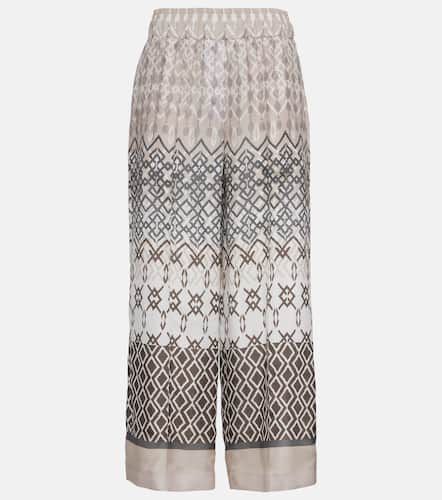 Printed silk wide-leg pants - Brunello Cucinelli - Modalova