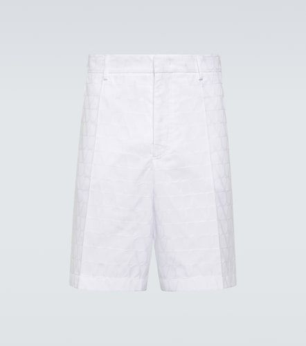 Shorts in popeline di cotone jacquard - Valentino Garavani - Modalova