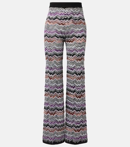 Zigzag knitted wide-leg pants - Missoni - Modalova
